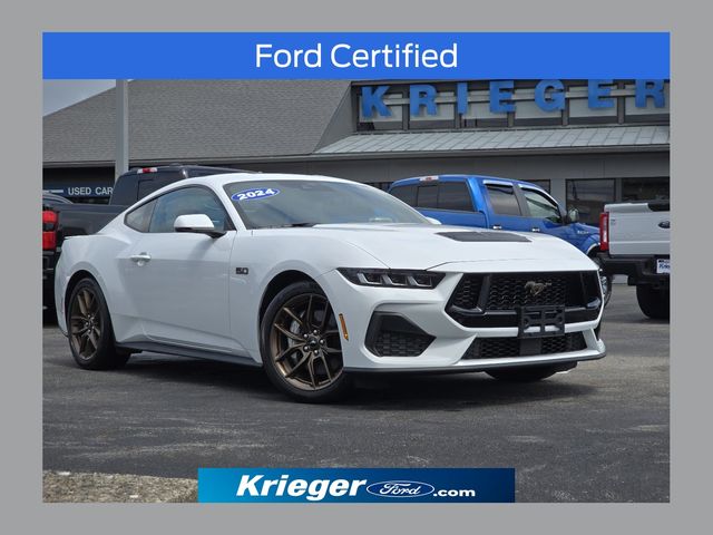 Oxford White 2024 Ford Mustang Coupe Rear-Wheel Drive Automatic