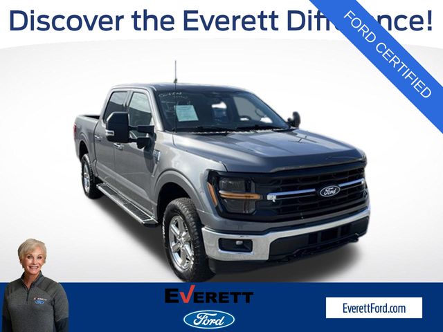 Gray Metallic 2024 Ford F-150 Pickup Truck Four-Wheel Drive Automatic