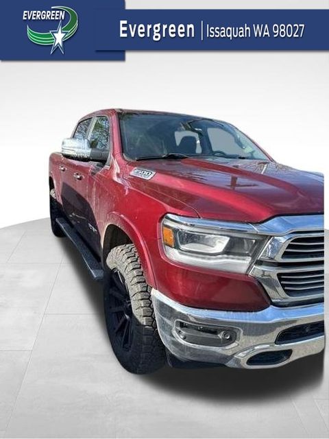 Delmonico Red Pearlcoat 2019 RAM 1500 Laramie Crew Cab 4WD Pickup Truck Four-Wheel Drive 8-Speed Automatic