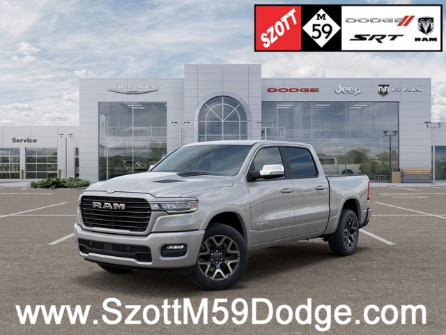 Silver Zynith 2026 RAM 1500 Laramie Crew Cab 4WD Pickup Truck Four-Wheel Drive 8-Speed Automatic