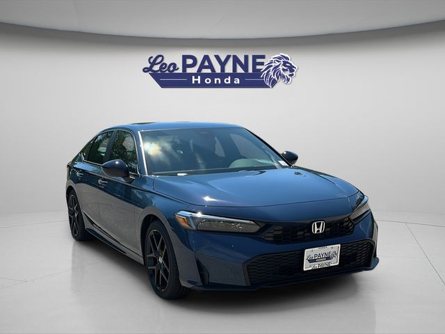 Blue 2026 Honda Civic Sedan Front-Wheel Drive Continuously Variable Transmission