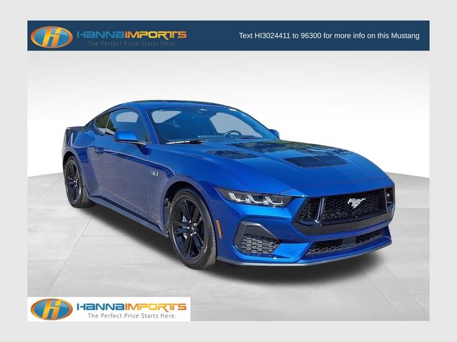 Blue Metallic 2024 Ford Mustang Coupe Rear-Wheel Drive 6-Speed Manual