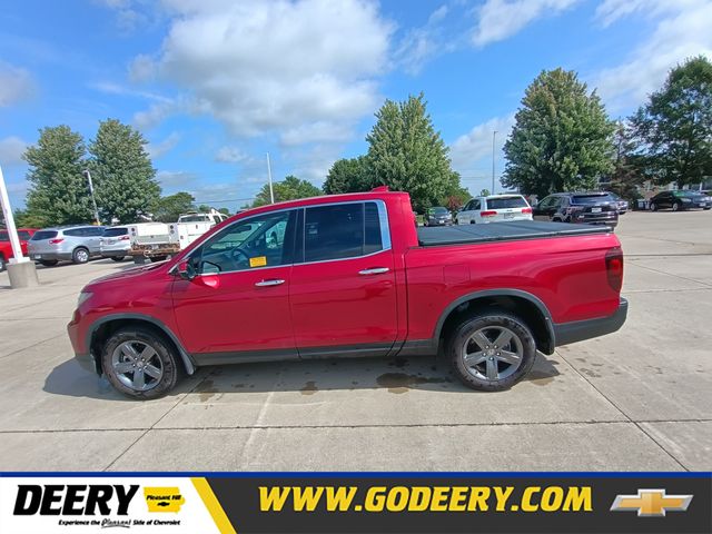 Red 2022 Honda Ridgeline Pickup Truck All-Wheel Drive 9-Speed Automatic