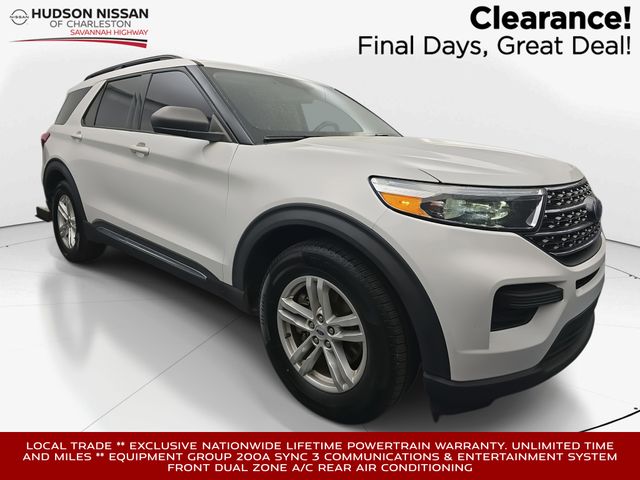 White Metallic 2021 Ford Explorer XLT RWD SUV / Crossover Rear-Wheel Drive Automatic