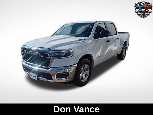 Bright White Clearcoat 2025 RAM 1500 Big Horn Crew Cab RWD Pickup Truck 4X2 8-Speed Automatic