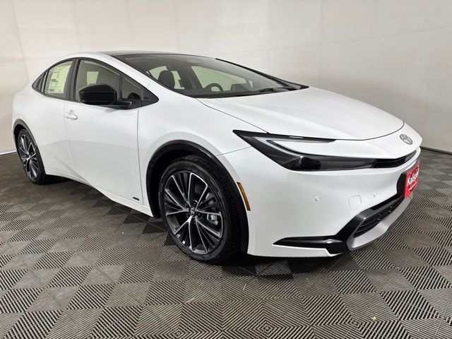 White 2027 Toyota Prius Hatchback All-Wheel Drive Continuously Variable Transmission