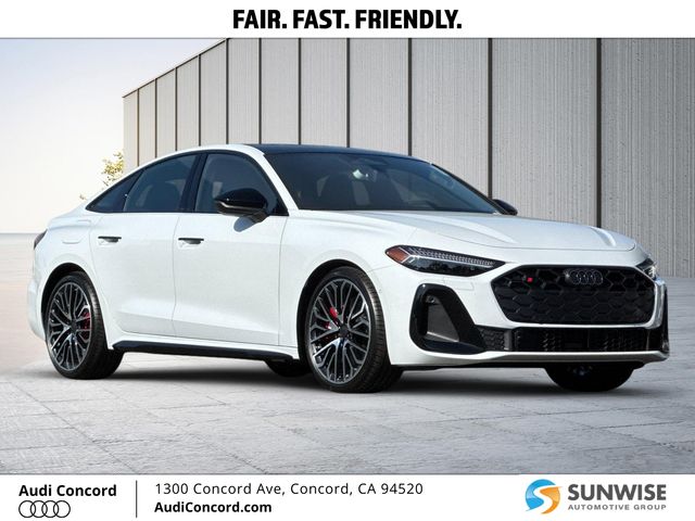 Glacier White 2026 Audi S5 Sedan All-Wheel Drive 7-Speed Automatic