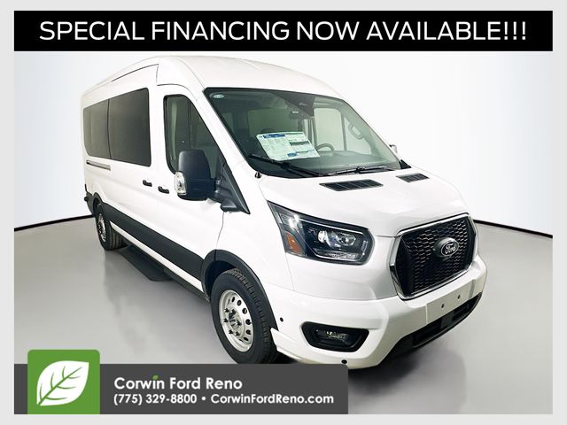Oxford White 2026 Ford Transit Passenger 350 XLT Medium Roof LB AWD Van All-Wheel Drive