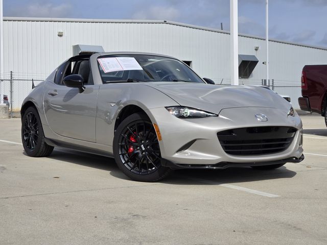 Gray (Platinum Quartz Metallic) 2022 Mazda MX-5 Miata RF Club RWD Convertible Rear-Wheel Drive 6-Speed Manual
