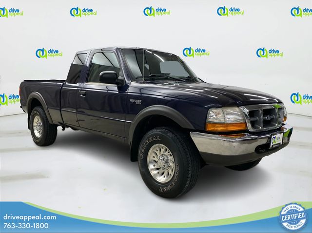 Black 1999 Ford Ranger Pickup Truck Four-Wheel Drive 5-Speed Automatic Overdrive