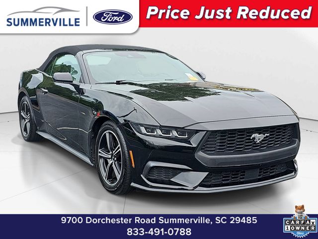 Shadow Black 2024 Ford Mustang EcoBoost Premium Convertible RWD Convertible Rear-Wheel Drive Automatic