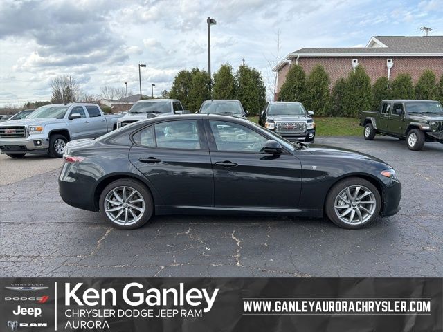 Vulcano Black Metallic 2024 Alfa Romeo Giulia Ti AWD Sedan All-Wheel Drive 8-Speed Automatic