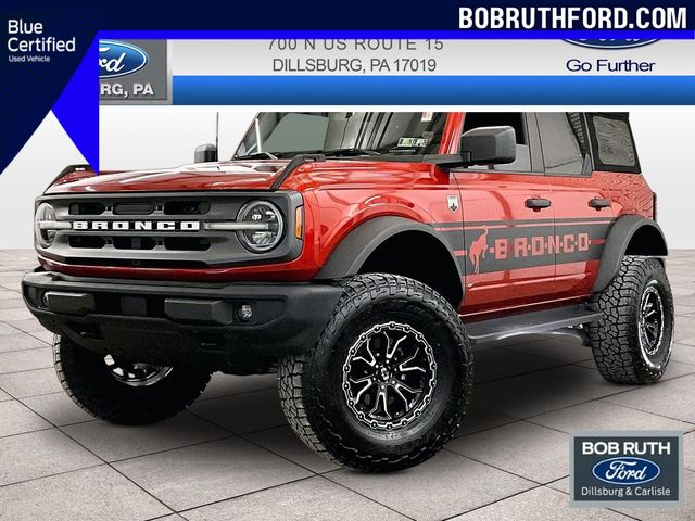2022 Ford Bronco Big Bend Red at Klick Lewis Buick Chevrolet