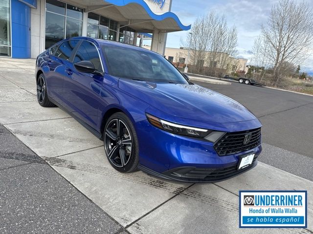 Blue 2025 Honda Accord Hybrid Sport FWD Sedan Front-Wheel Drive Continuously Variable Transmission