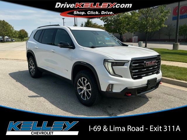 White Frost Tricoat 2025 GMC Acadia SUV / Crossover Four-Wheel Drive 8-Speed Automatic
