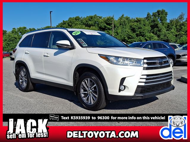 White (Blizzard Pearl) 2019 Toyota Highlander SUV / Crossover All-Wheel Drive 8-Speed Automatic