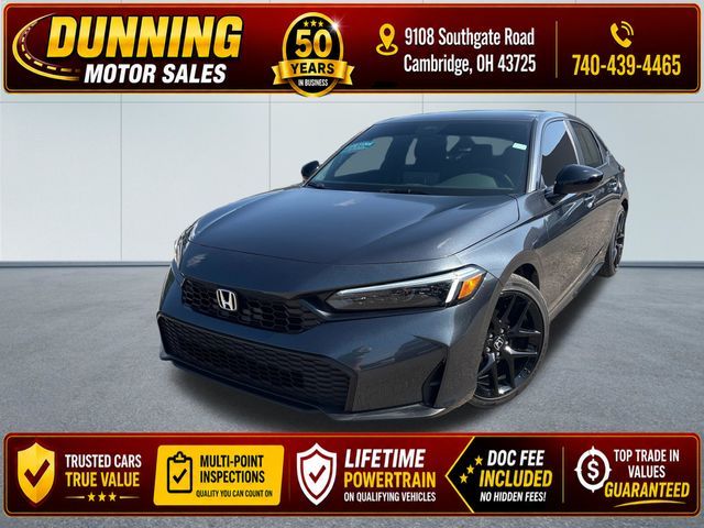 Meteorite Gray Metallic 2026 Honda Civic Sedan Front-Wheel Drive Continuously Variable Transmission