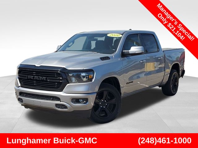 Billet Silver Metallic Clearcoat 2020 RAM 1500 Pickup Truck Four-Wheel Drive 8-Speed Automatic