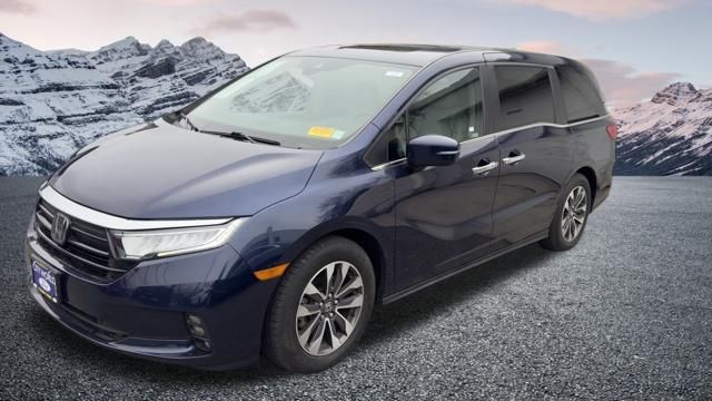 Blue 2022 Honda Odyssey EX-L FWD Minivan Front-Wheel Drive Automatic
