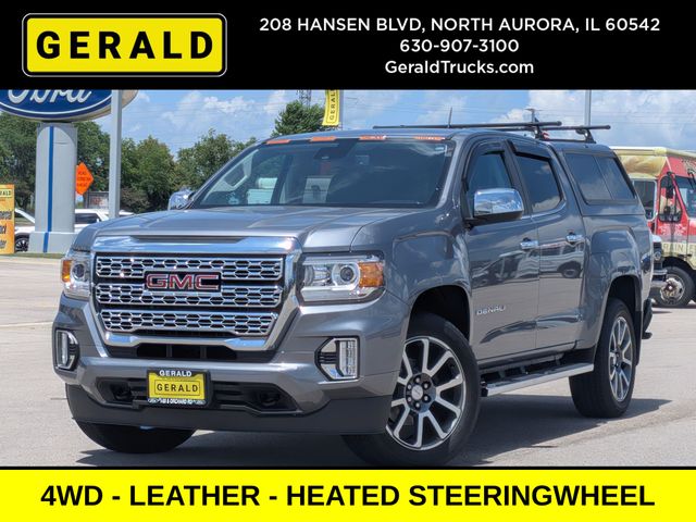 Gray (Satin Steel Metallic) 2021 GMC Canyon Pickup Truck Four-Wheel Drive 8-Speed Automatic