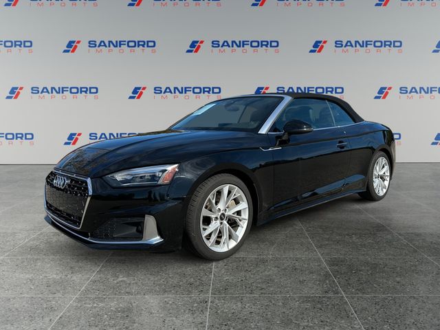 Mythos Black Metallic 2022 Audi A5 quattro Premium 45 TFSI Convertible AWD Convertible All-Wheel Drive 7-Speed Automatic