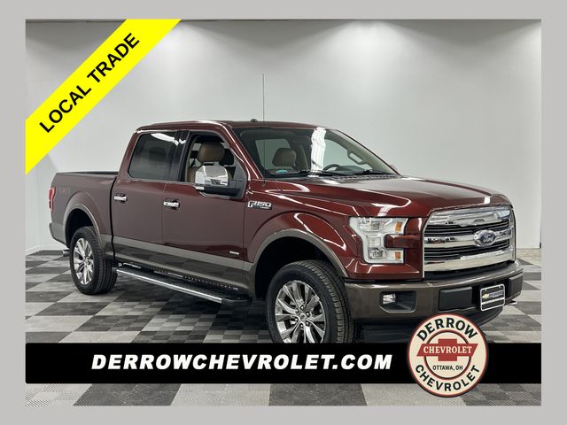 Red 2017 Ford F-150 Lariat SuperCrew 4WD Pickup Truck Four-Wheel Drive Automatic