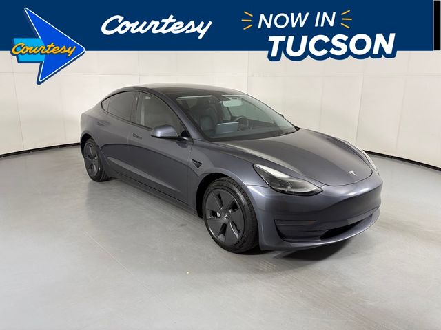 Black 2023 Tesla Model 3 Sedan Rear-Wheel Drive 1-Speed Automatic