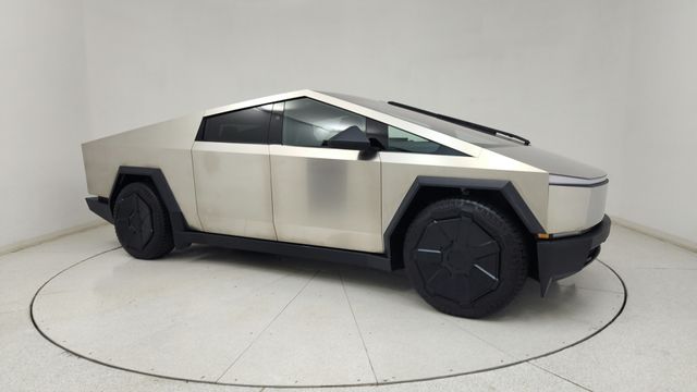 Silver 2024 Tesla Cybertruck Pickup Truck All-Wheel Drive 1-Speed Automatic