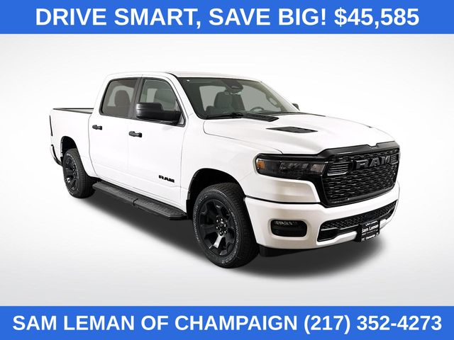 Bright White Clearcoat 2026 RAM 1500 Express Crew Cab 4WD Pickup Truck Four-Wheel Drive 8-Speed Automatic