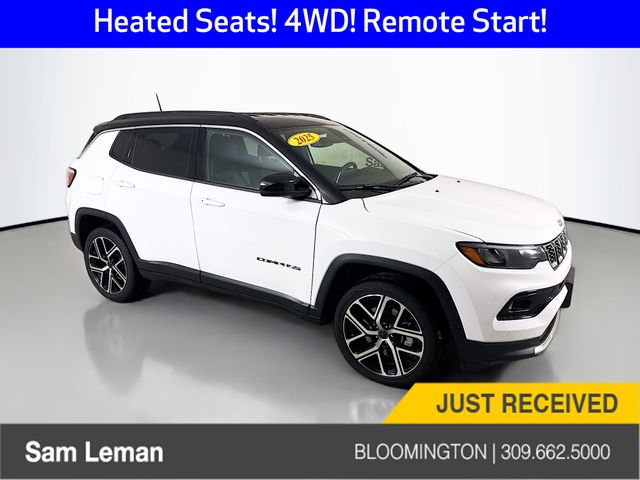 Bright White Clearcoat 2025 Jeep Compass Limited 4WD SUV / Crossover Four-Wheel Drive 8-Speed Automatic