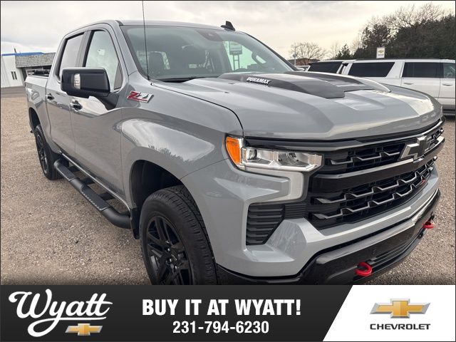Slate Gray Metallic 2024 Chevrolet Silverado 1500 LT Trail Boss Crew Cab 4WD Pickup Truck Four-Wheel Drive Automatic