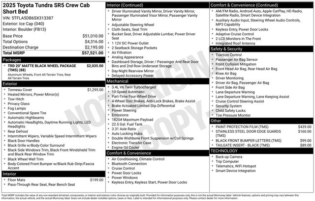 used 2025 Toyota Tundra car, priced at $47,199