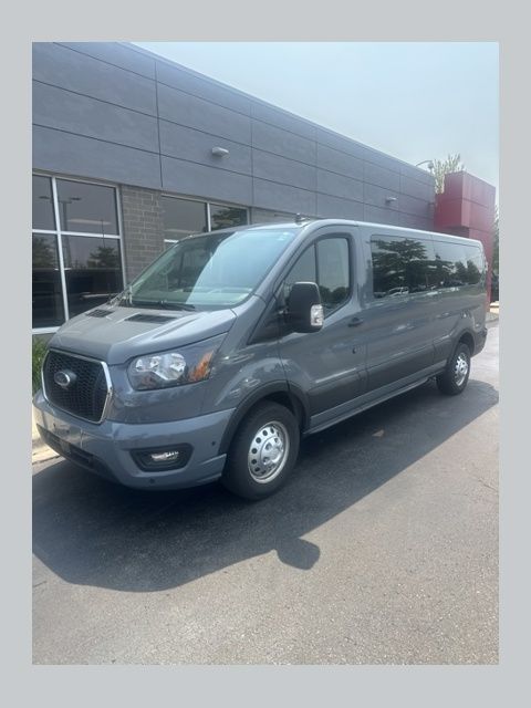 Gray Metallic 2024 Ford Transit Passenger Van All-Wheel Drive