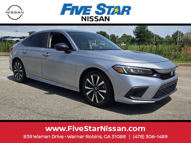Black 2023 Honda Civic Sedan Front-Wheel Drive Continuously Variable Transmission