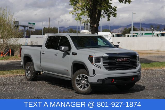 Thunderstorm Gray 2024 GMC Sierra 1500 AT4 Crew Cab 4WD Pickup Truck Four-Wheel Drive Automatic