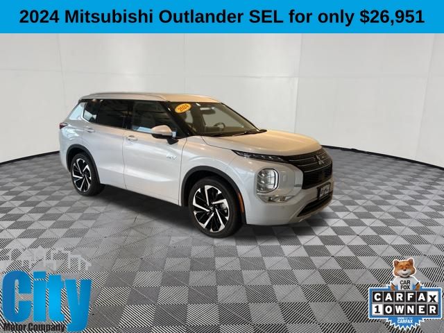 White Diamond 2024 Mitsubishi Outlander Hybrid Plug-in SEL S-AWC SUV / Crossover All-Wheel Drive 1-Speed Automatic