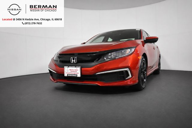 Red 2020 Honda Civic Sedan Front-Wheel Drive Continuously Variable Transmission