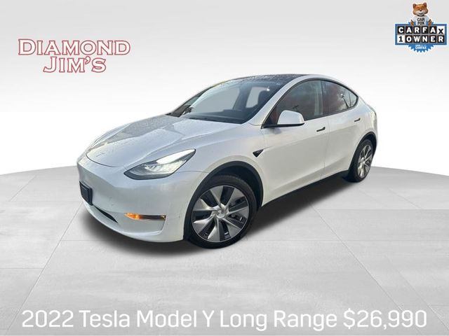 Pearl White Multi-Coat 2022 Tesla Model Y Performance AWD SUV / Crossover All-Wheel Drive 1-Speed Automatic