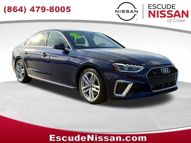 Navarra Blue Metallic 2024 Audi A4 quattro Premium Plus S Line 45 TFSI AWD Sedan All-Wheel Drive 7-Speed Automatic