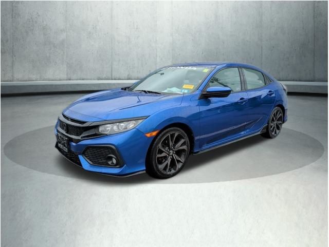 Blue 2018 Honda Civic Hatchback Sport FWD Hatchback Front-Wheel Drive 6-Speed Manual