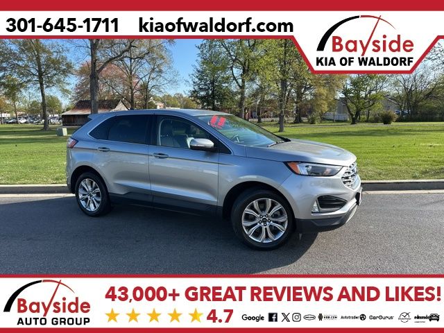 Iconic Silver Metallic 2024 Ford Edge Titanium AWD SUV / Crossover All-Wheel Drive 8-Speed Automatic