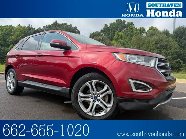 Ruby Red Metallic 2017 Ford Edge Titanium SUV / Crossover Front-Wheel Drive 6-Speed Automatic