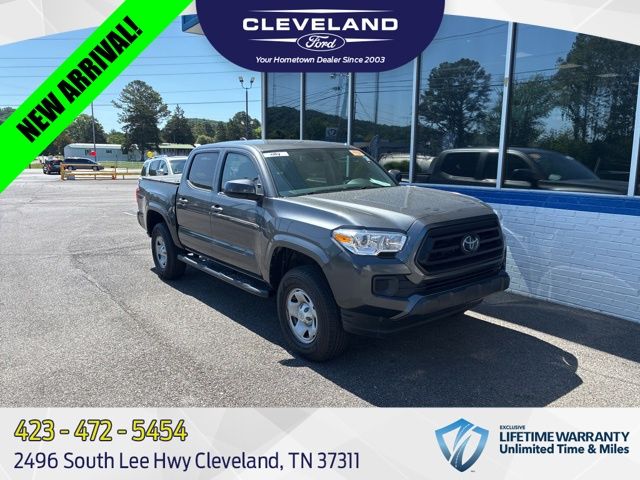 Magnetic Gray Metallic 2022 Toyota Tacoma SR V6 Double Cab 4WD Pickup Truck Four-Wheel Drive 6-Speed Automatic