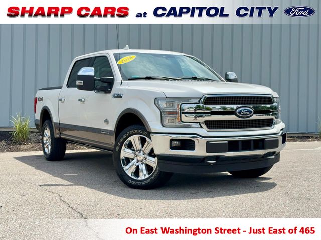 White Platinum Metallic Tri-Coat 2018 Ford F-150 Pickup Truck Four-Wheel Drive Automatic