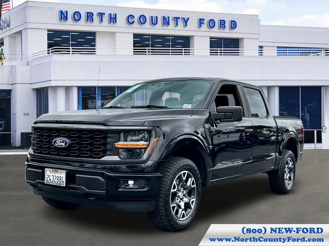 Agate Black Metallic 2024 Ford F-150 STX 4dr SuperCrew 4WD Pickup Truck Four-Wheel Drive Automatic