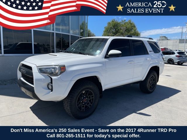 Super White 2017 Toyota 4Runner SUV / Crossover Four-Wheel Drive 5-Speed Automatic Overdrive