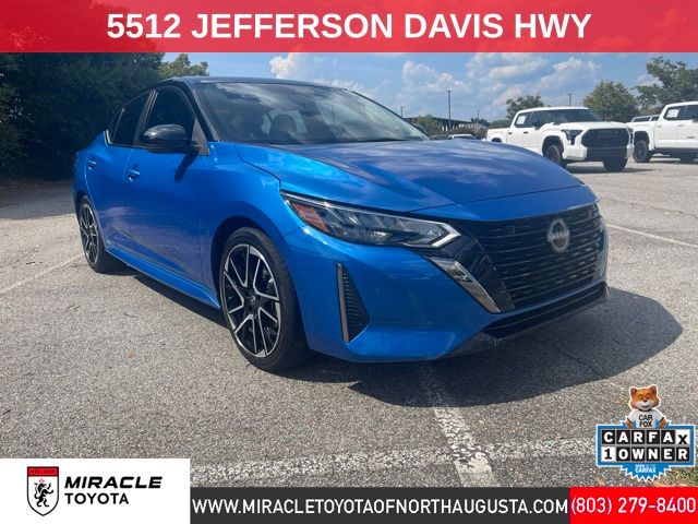Electric Blue Metallic/Super Black 2025 Nissan Sentra Sedan Front-Wheel Drive Continuously Variable Transmission