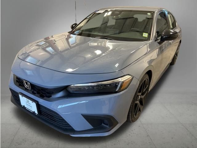 Sonic Gray Pearl 2024 Honda Civic Hatchback Sport FWD Hatchback Front-Wheel Drive Continuously Variable Transmission
