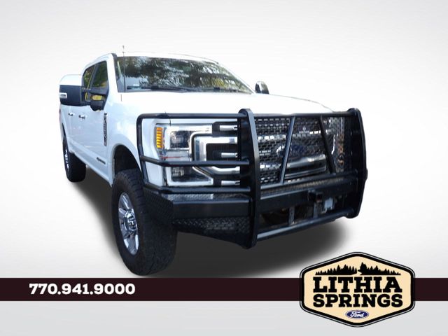Star White Metallic Tri-Coat 2022 Ford F-350 Super Duty Platinum Crew Cab 4WD Pickup Truck Four-Wheel Drive Automatic