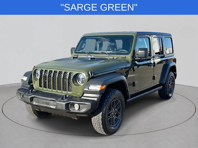 Sarge Green Clearcoat 2024 Jeep Wrangler SUV / Crossover Four-Wheel Drive 8-Speed Automatic